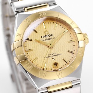 Omega Constellation 29mm Women's Watch, Yellow Dial