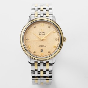 Omega De Ville Collection,White Dial,Steel -Yellow Gold