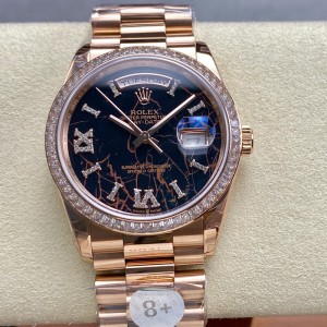 Rolex Datejust Oyster, 36 mm, Oystersteel, Everose Gold and Diamonds