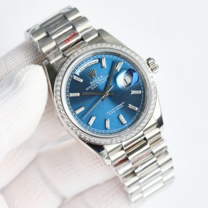 Rolex Datejust 36mm Oystersteel -Blue Dial Diamond Bezel 